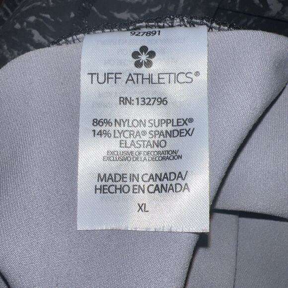 Tuff Athletics Women's Gray Print Grey Leggings Yoga Pants Size XL - Picture 10 of 10